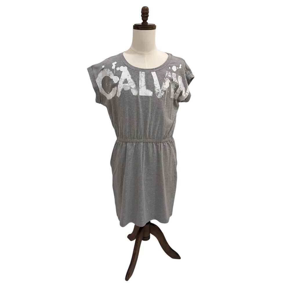 Calvin Klein Women's Gray Casual Dress